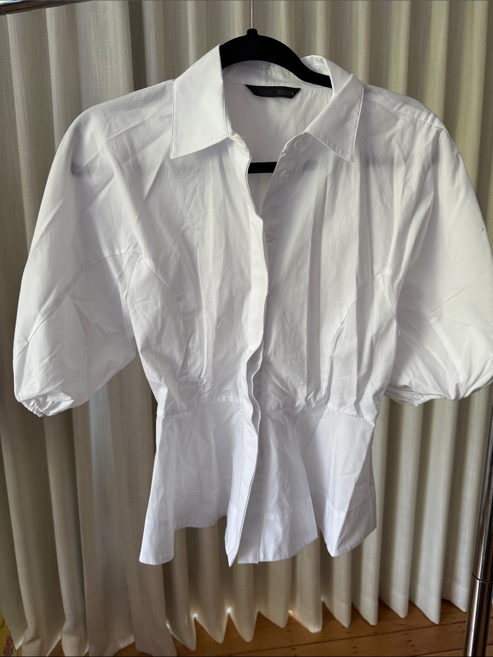 Zara balloon sleeve blouse